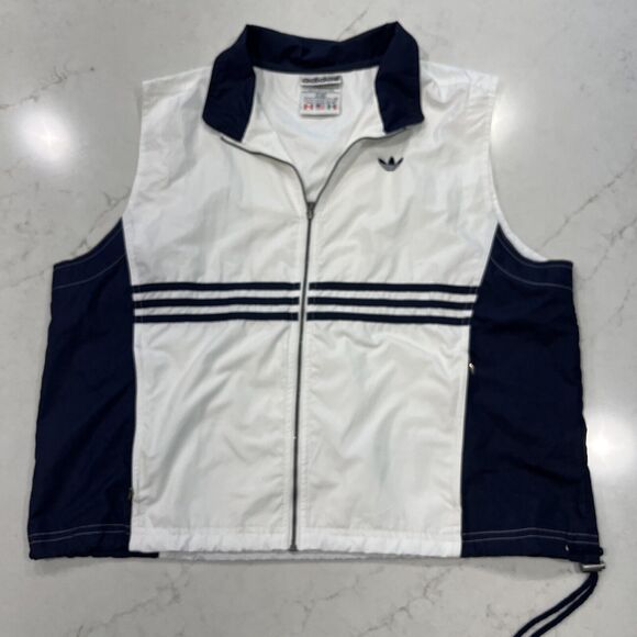 adidas Jackets & Blazers - Adidas Womens XL Vest Full Zip Windbreaker Active Casual Vintage 90s/80s Style